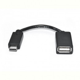 Кабель REAL-EL (EL123500030) USB Type-C AF-USB OTG, 0.1m, чорний