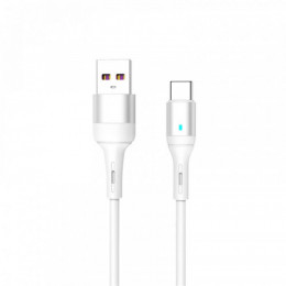 Кабель SkyDolphin S06T LED Smart Power USB - Type-C 1м, White (USB-000556)