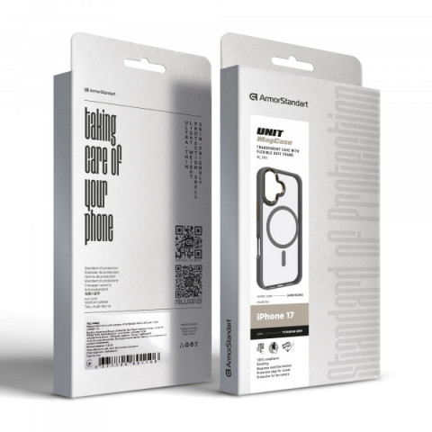 Чохол ArmorStandart Unit MagCase для Apple iPhone 17 Titanium Grey (ARM86285)