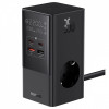 Мережевий фільтр Baseus Power Combo Tower Digital (3*AC+2*USB+2*Type-C 35W 1.5m) black Купити в Україні