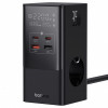 Мережевий фільтр Baseus Power Combo Tower Digital (3*AC+2*USB+2*Type-C 35W 1.5m) black Купити в Україні