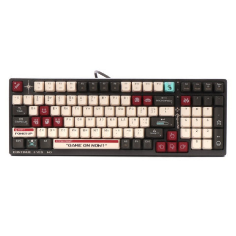 Механічна клавіатура A4Tech Bloody S98 (Pixels Red), USB, сіро-біла