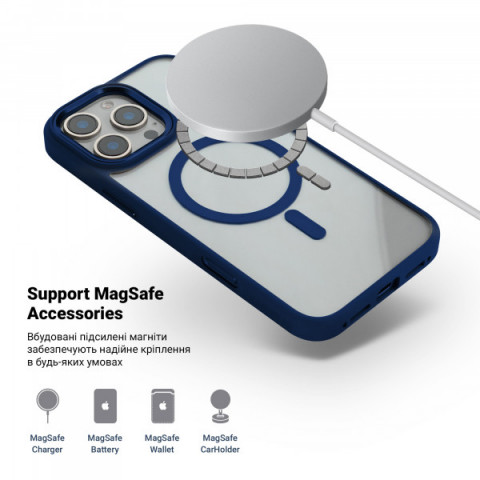 Чохол ArmorStandart Unit MagSafe для Apple iPhone 16 Pro Max Dark Blue (ARM78715)