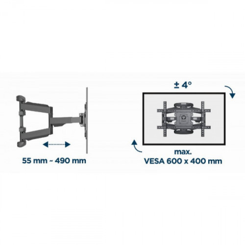 Настінний кронштейн Gembird WM-75ST-02