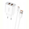 Мережевий зарядний пристрій Foneng EU45 Dual USB Charger (2USBх2.4A) White (EU45-CH-TC) + кабель USB Type C