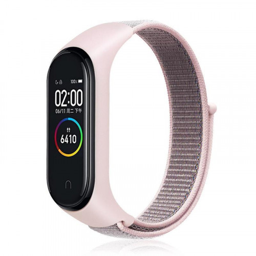 Ремінець BeCover Nylon Style для Xiaomi Mi Smart Band 7 Pink-Gray (707666)