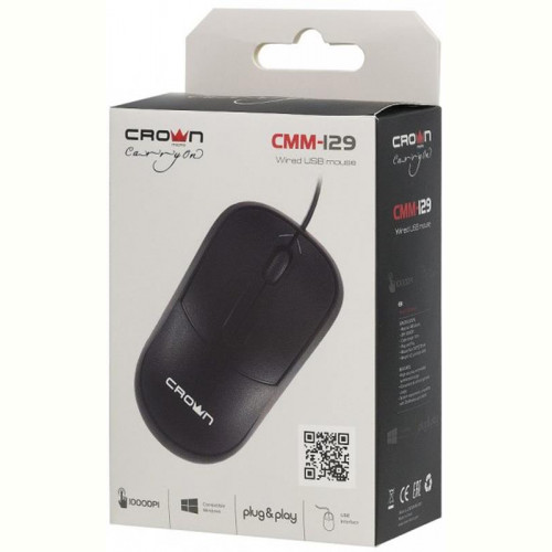 Миша CROWN CMM-129 Black USB