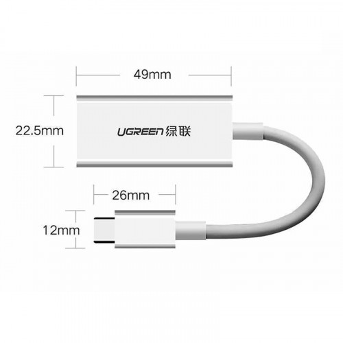 Адаптер Ugreen MM130 USB Type-C - DisplayPort, Gray (40372)