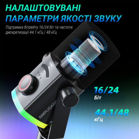 Мікрофон динамічний Fifine AM8PROT USB/XLR Black Купити в Україні
