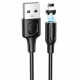 Кабель Borofone BX41 USB - Lightning, 1 м, магнітний, Black (BX41LB)