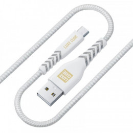 Кабель Luxe Cube Kevlar USB-microUSB, 1.2м, білий (8886668686266) 