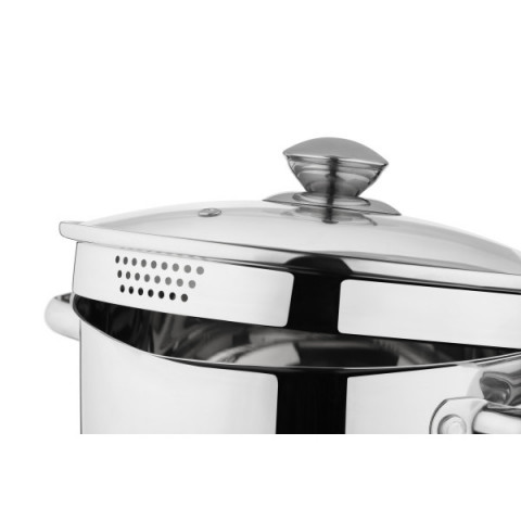 Каструля зі скляною кришкою та зливом Ardesto Gemini Lecco, 4.7л, нержавіюча сталь