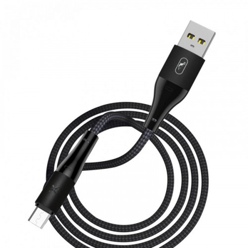 Кабель SkyDolphin S49V LED Aluminium Alloy USB - microUSB 1м, Black (USB-000571)