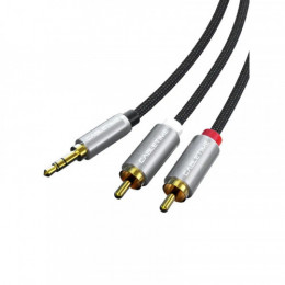 Кабель Cabletime AUX 3.5 mm M - 2xRCA M, 1 m, Black (CF13H)