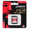 Карта пам`ятi SDXC 64GB UHS-I/U3 Class 10 Kingston Canvas React R100/W80MB/s (SDR/64GB)