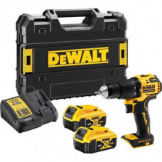 Шурупокрут-дриль ударний акумуляторний DeWALT XR Li-Ion 18В 2х5А·год 65Нм 0-450·0-1650об/хв кейс ЗП 1.2кг