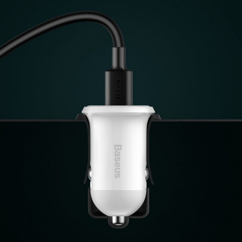 Автомобільний зарядний пристрій Baseus Grain Pro 4.8A 2USB White (CCALLP-02)