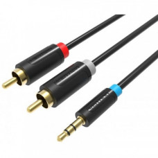 Кабель Vention 3.5 мм - 2хRCA (M/M), 3 м, Black (BCLBI)