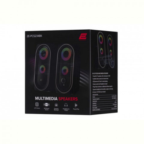 Акустична система 2E PCS234 RGB Black (2E-PCS234BK)