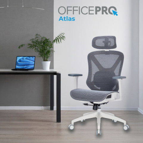 Крісло офісне Officepro Atlas (OC630-W-DG-DG) Купити в Україні
