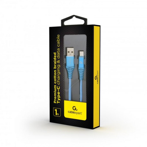 Кабель Cablexpert (CC-USB2B-AMCM-1M-VW) USB 2.0 A - USB Type-C, преміум, 1м, блакитний