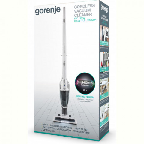Акумуляторний пилосос Gorenje SVC180FW
