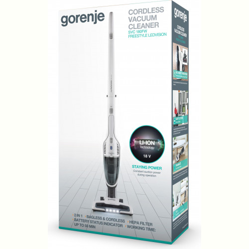 Акумуляторний пилосос Gorenje SVC180FW