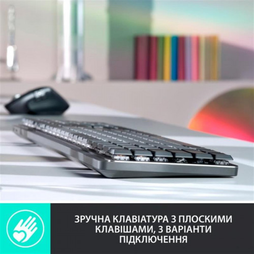 Клавіатура бездротова Logitech MX Mechanical Graphite Clicky (920-010759)