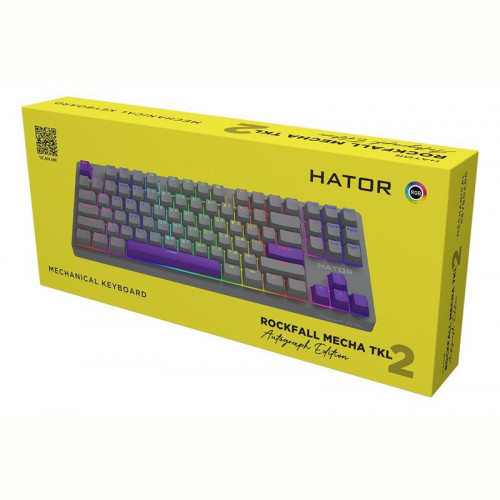 Клавіатура Hator Rockfall 2 Mecha TKL Autograph Edition Titanium (HTK-526)