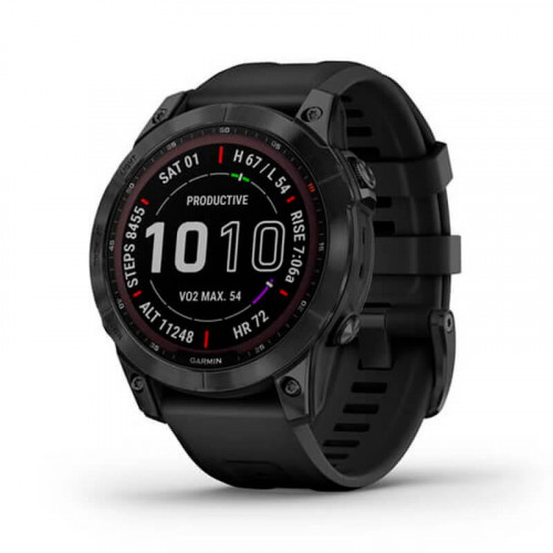 Смарт-годинник Garmin Fenix 7 Sapphire Solar Black DLC Titanium with Black Band (010-02540-47)