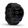 Смарт-годинник Garmin Fenix 7 Sapphire Solar Black DLC Titanium with Black Band (010-02540-47)