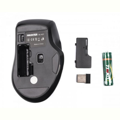 Мишка бездротова Maxxter Mr-407 Black USB