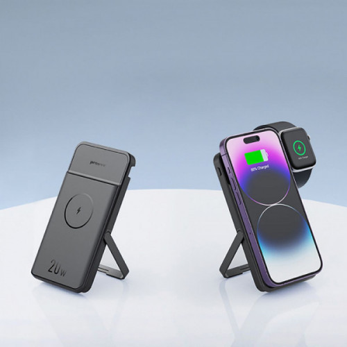 Портативна Батарея/Бездротовий ЗП Proove Power Stand 2 in 1 20W 10000mAh black Купити в Україні