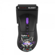 Миша ігрова бездротова Bloody R73 Ultra Duo (Cypher Ghost), колір чорний з малюнком