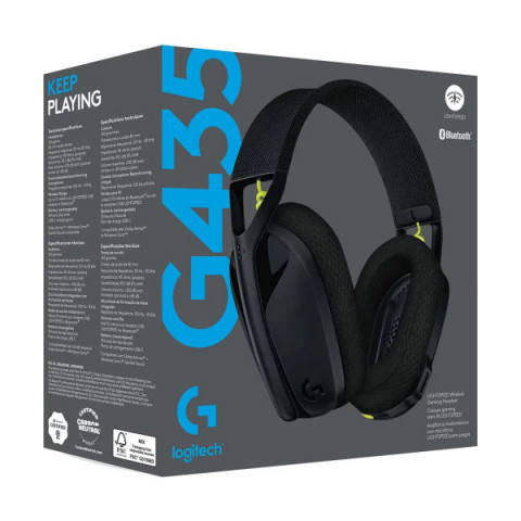 Навушники з мікрофоном Logitech G435 LIGHTSPEED Black (981-001050)