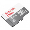 Карта пам`ятi MicroSDHC 16GB UHS-I Class 10 SanDisk Ultra + SD-adapter (SDSQUNS-016G-GN3MA)