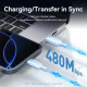 Кабель Vention USB - USB Type-C (M/M), 60W, 3A, 1 м, Black (CTNBF)
