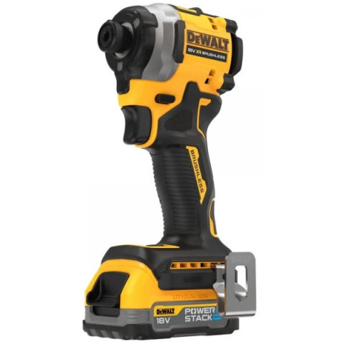 Шурупокрут ударний акумуляторний DeWalt XR Li-Ion PowerStack 18В 1х1.7А·год 206Нм 3250об/хв 3800уд/хв кейс 0.95кг