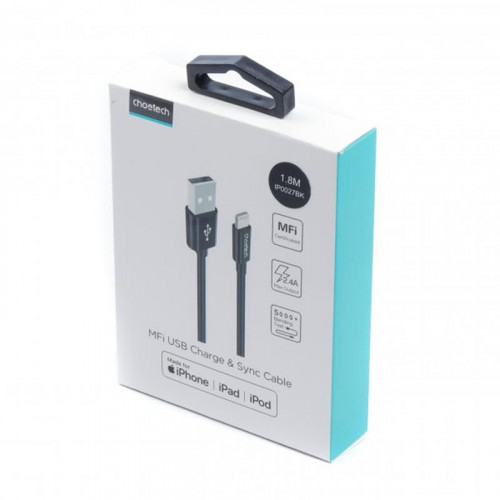 Кабель Choetech USB - Lightning, 1.8м (IP0027-BK)