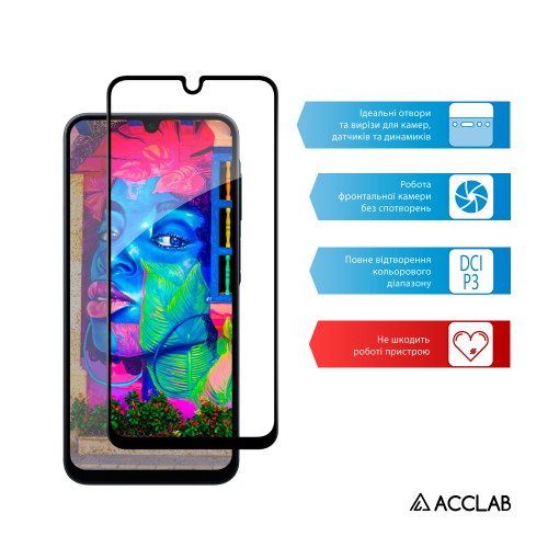 Захисне скло ACCLAB Full Glue для Samsung Galaxy A16 SM-A165 Black (1283126598821)