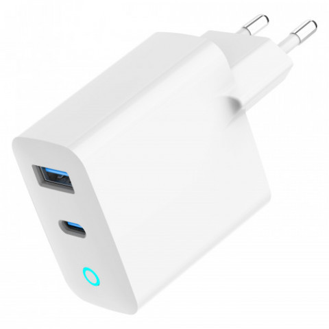 Мережевий зарядний пристрій Gembird (1USBх3A + 1USB-Cх3A) White (TA-UC-PDQC30L-W-01)