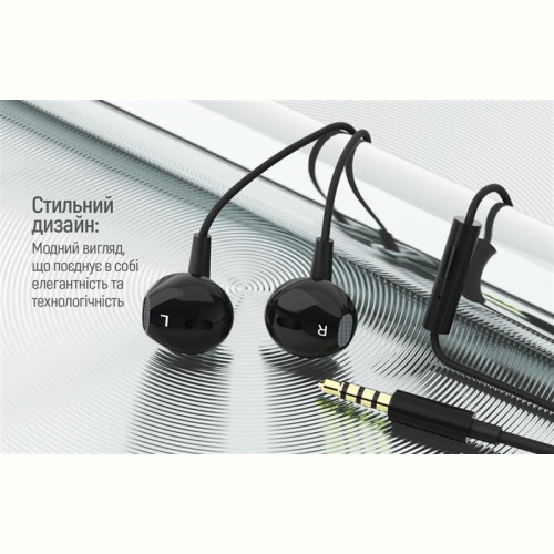 Гарнітура СolorWay Slim 3.5 mm Wired Earphone Blast 1 Black (CW-WD01BK)