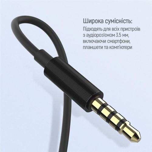 Гарнітура СolorWay Slim 3.5 mm Wired Earphone Blast 1 Black (CW-WD01BK)