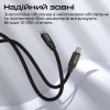 Кабель Promate USB Type-C - USB Type-C (M/M), 3 A, 60 W, 1.2 м, Springy Black (springy.black)
