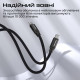 Кабель Promate USB Type-C - USB Type-C (M/M), 3 A, 60 W, 1.2 м, Springy Black (springy.black)