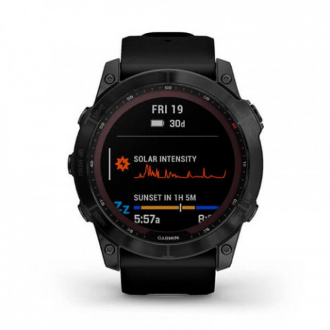 Смарт-годинник Garmin Fenix 7X Sapphire Solar Black DLC Titanium with Black Band (010-02541-45)
