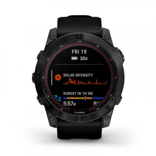 Смарт-годинник Garmin Fenix 7X Sapphire Solar Black DLC Titanium with Black Band (010-02541-45)