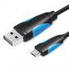 Кабель Vention USB-A 2.0 - microUSB B, 1 m, Black (VAS-A04-B100-N)