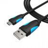 Кабель Vention USB-A 2.0 - microUSB B, 1 m, Black (VAS-A04-B100-N)