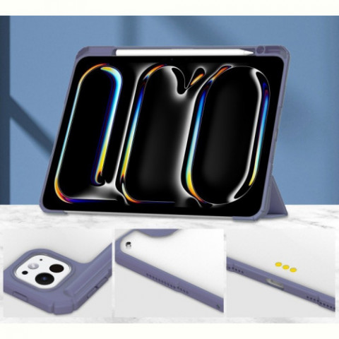 Чохол-книжка BeCover Soft Edge TPU з кріпленням Apple Pencil для Apple iPad Pro 11" M4 2024 Purple (711716)
